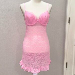 Victoria’s Secreet dollette pink lace bustier dress lingerie